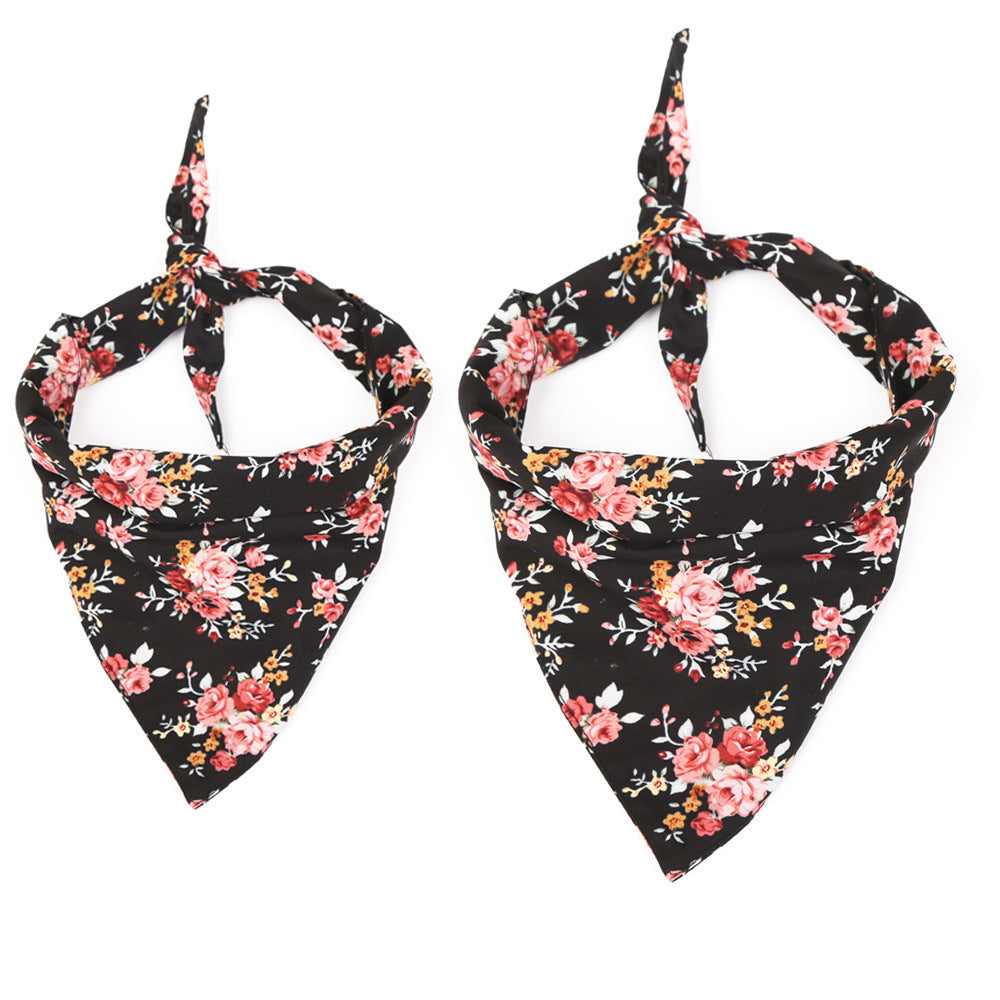 Fashion Flower Pet Triangle Scarf for Dogs