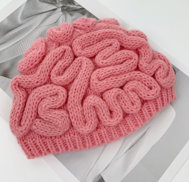 Gender-Neutral Flower Knitted Beanie Hat | Embroidered Cap