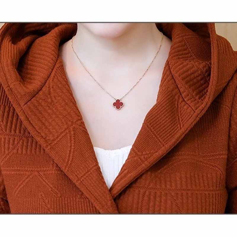 Hooded Mid-Length Trench Coat for Women - Casual Style