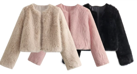 Noah Faux Fur Short Coat (One Piece)