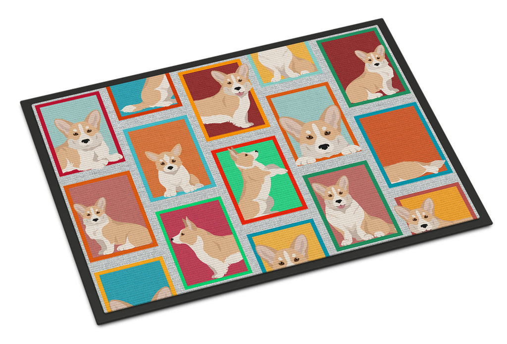Lots of Fawn Cardigan Corgi Doormat