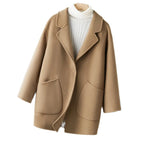 2023 Women's Elegant Pure Wool Short Coat for Autumn