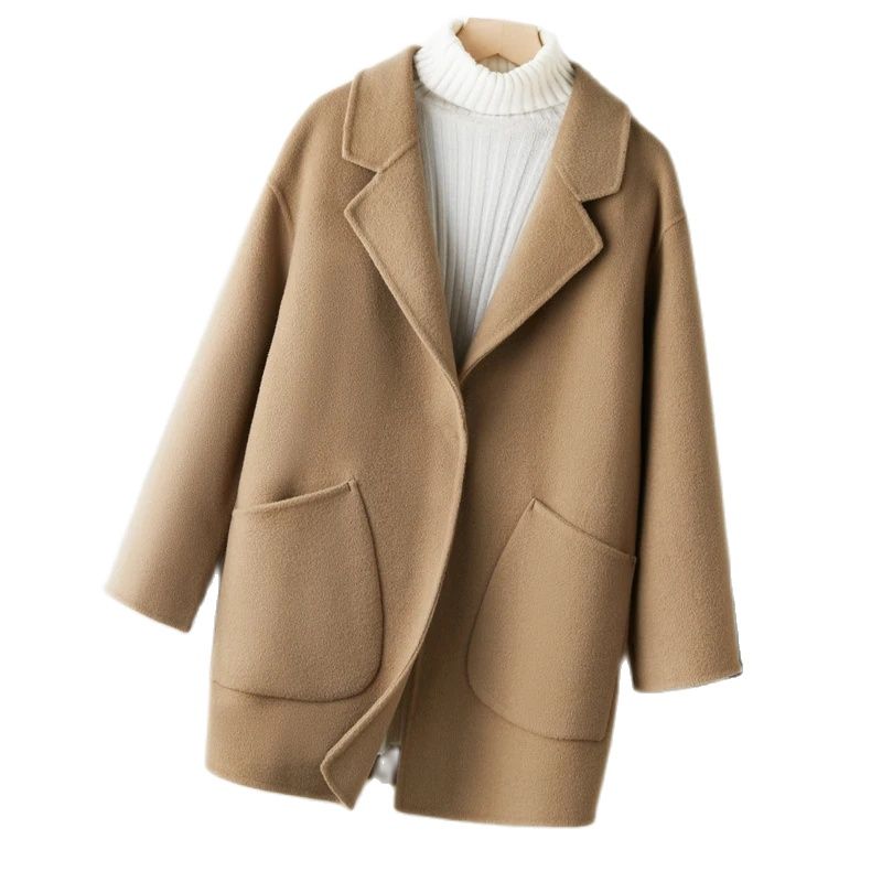 2023 Women's Elegant Pure Wool Short Coat for Autumn