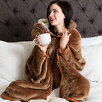 Cute Soft Sloth Hooded Fleece Blanket Cloak (One Piece)
