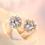 Silver Snowflake Earrings for Women, Christmas Gift