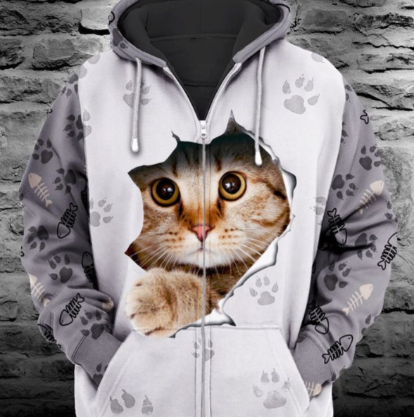 Men's Printed Casual Hooded Fashion Sweater