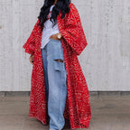All-Match Long Cardigan with Stylish Print