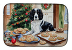 English Springer Spaniel Christmas Cookies Dish Drying Mat