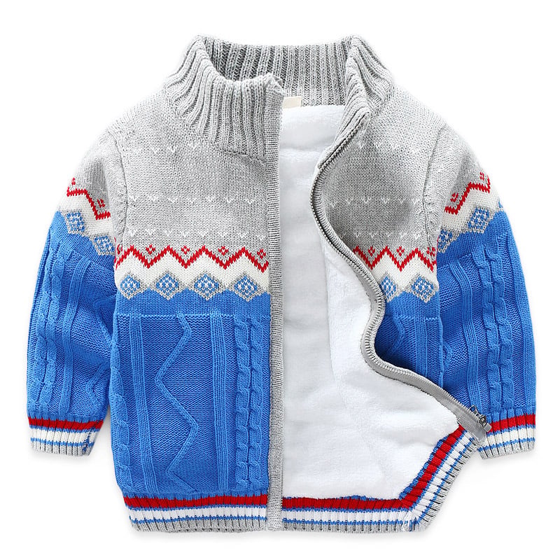 Thick Knit Cardigan for Kids - Plush Sweater