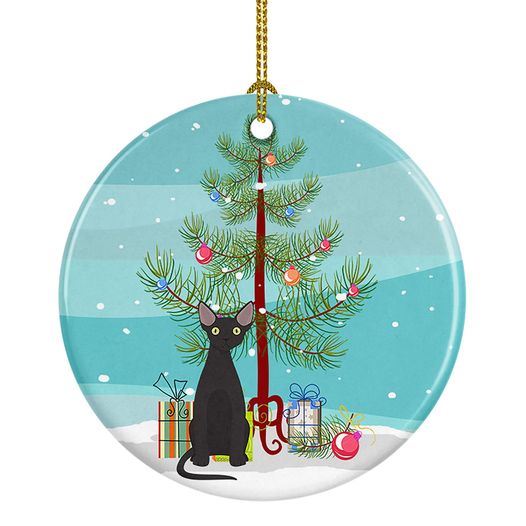Devon Rex Cat Christmas Ceramic Ornament