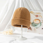 Couple Style Wool Ruffled Knitted Round Top Hat | Embroidered Cap