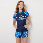 Oni Floral Print Short Sleeve Swimsuit