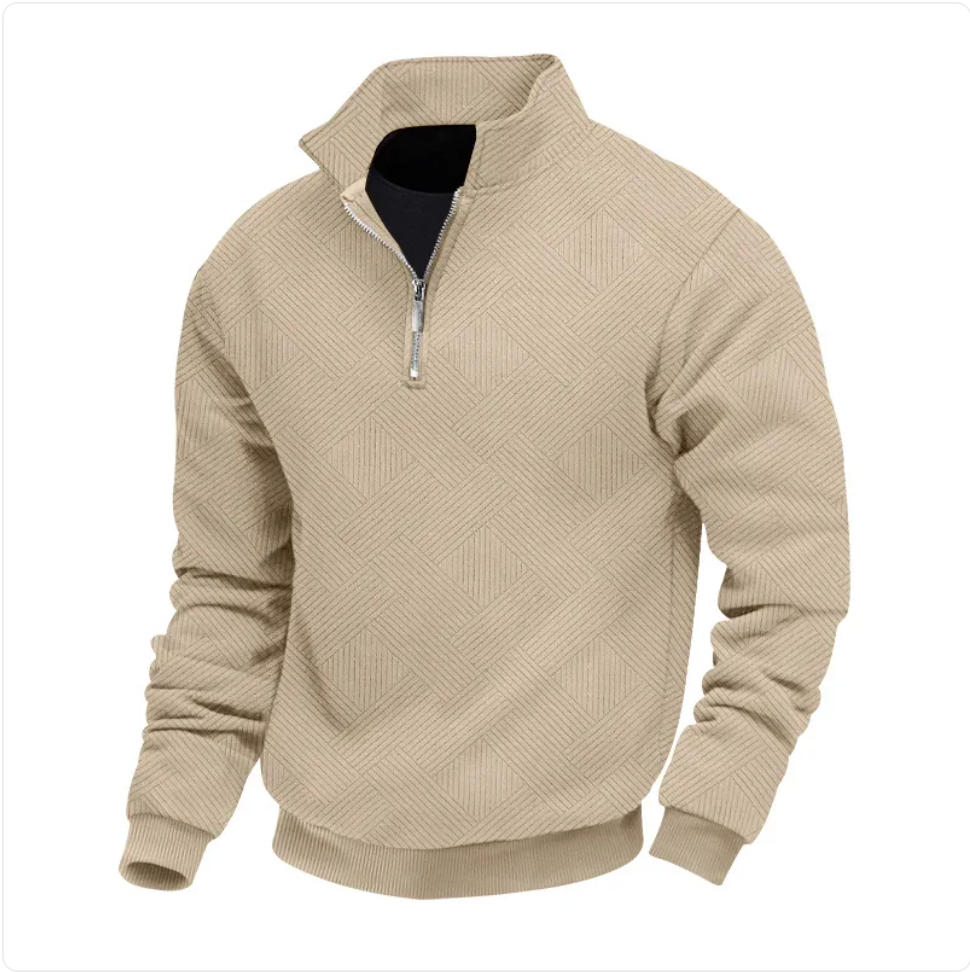 Men's Loose-Fit Zip-Up Pullover