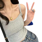 Women's Cotton Bodysuit with Built-in Padding Top