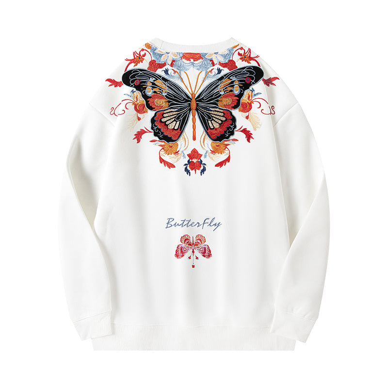 Autumn Chinese Style Zhuangzi Dream Butterfly Sweatshirt | Streetwear