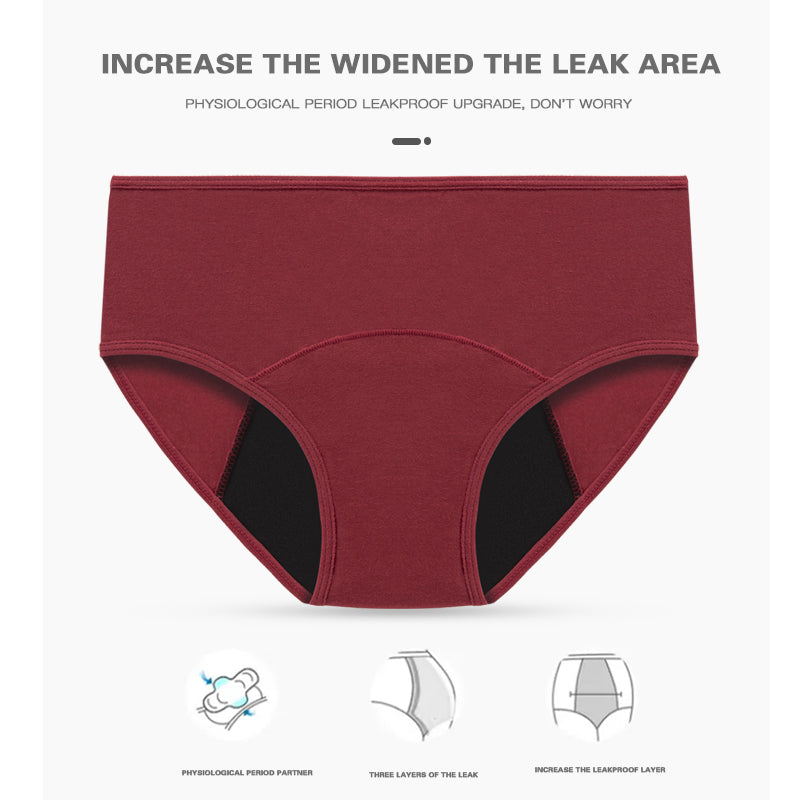 Absorbent Leak-proof Plus Size Cotton Menstrual Panties