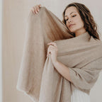 Champagne Handloom Cashmere Scarf