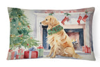 Golden Retriever Christmas Throw Pillow