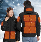 Cotton Padded Heating Hoodie Jacket | Streetwear