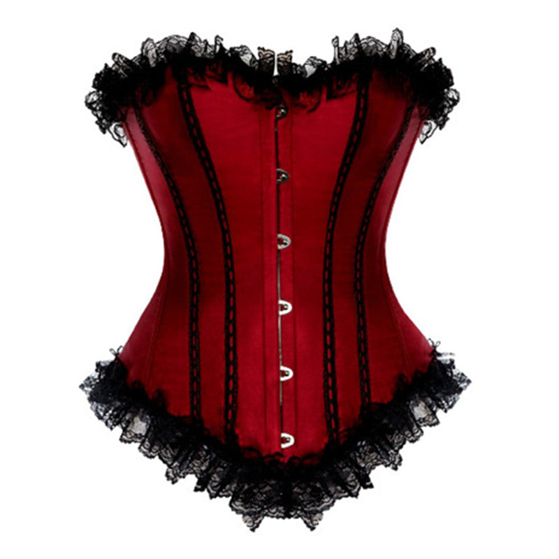 Vintage Lace Bustier with Bow for Show Girls