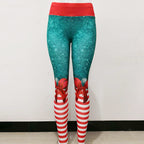 Women's Christmas Print Yoga and Fitness Leggings