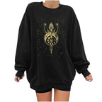Printed Women’s Sweater with Five Pointed Star Design