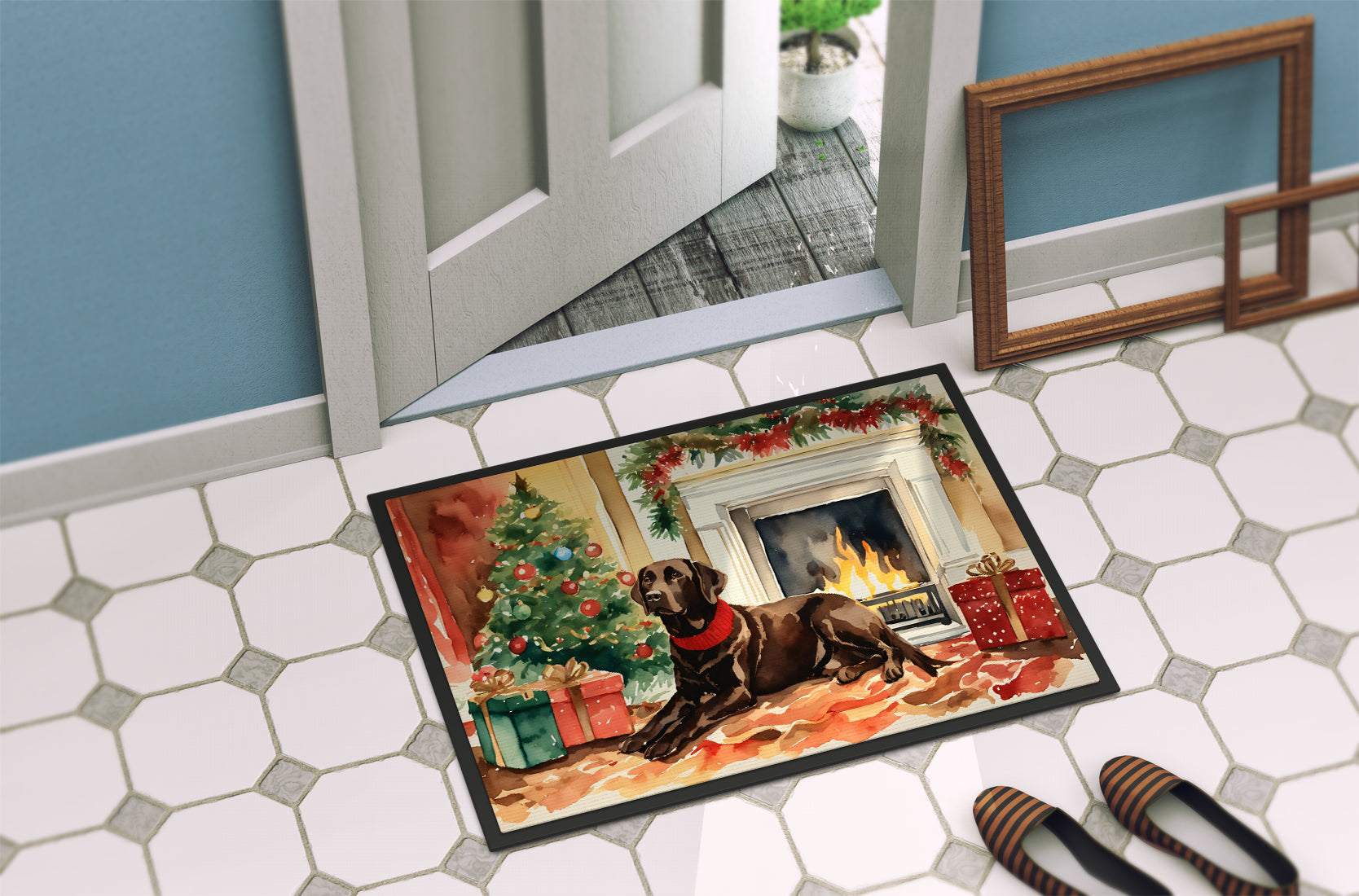 Labrador Retriever Cozy Christmas Doormat