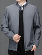 Men's Slim Fit Business Jacket - Casual High Collar Coat