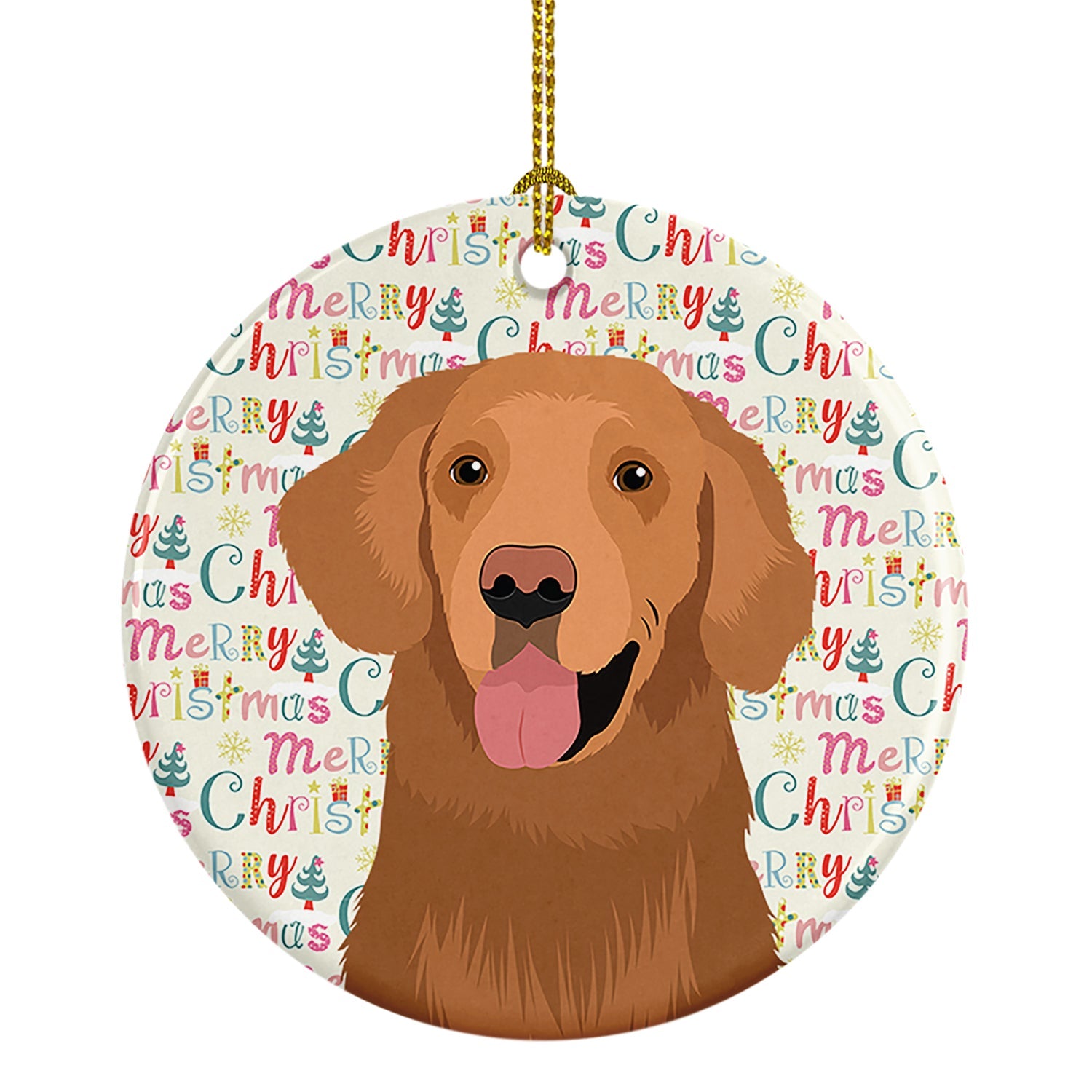 Golden Retriever Red #1 Christmas Ceramic Ornament