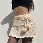 Women's A-line Wool Knitted Skirt