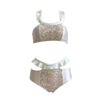 ZIM Lace Embroidered Ruffled Swimsuit