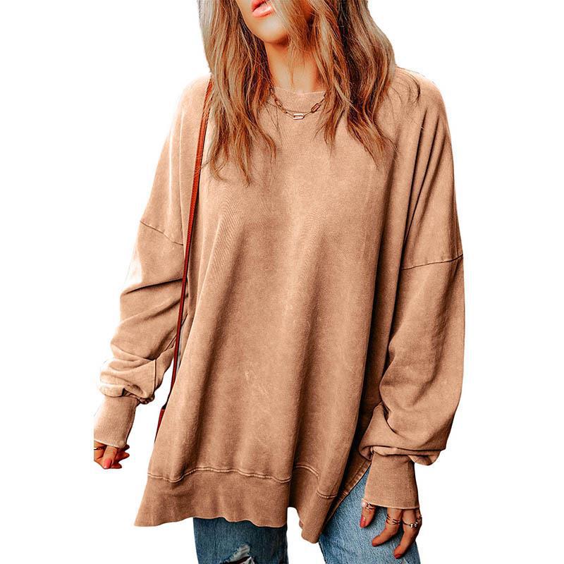 New Solid Color Loose Pullover Top for Women | Streetwear