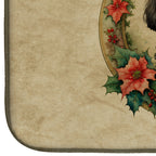 Shih Tzu Christmas Flowers Dish Drying Mat