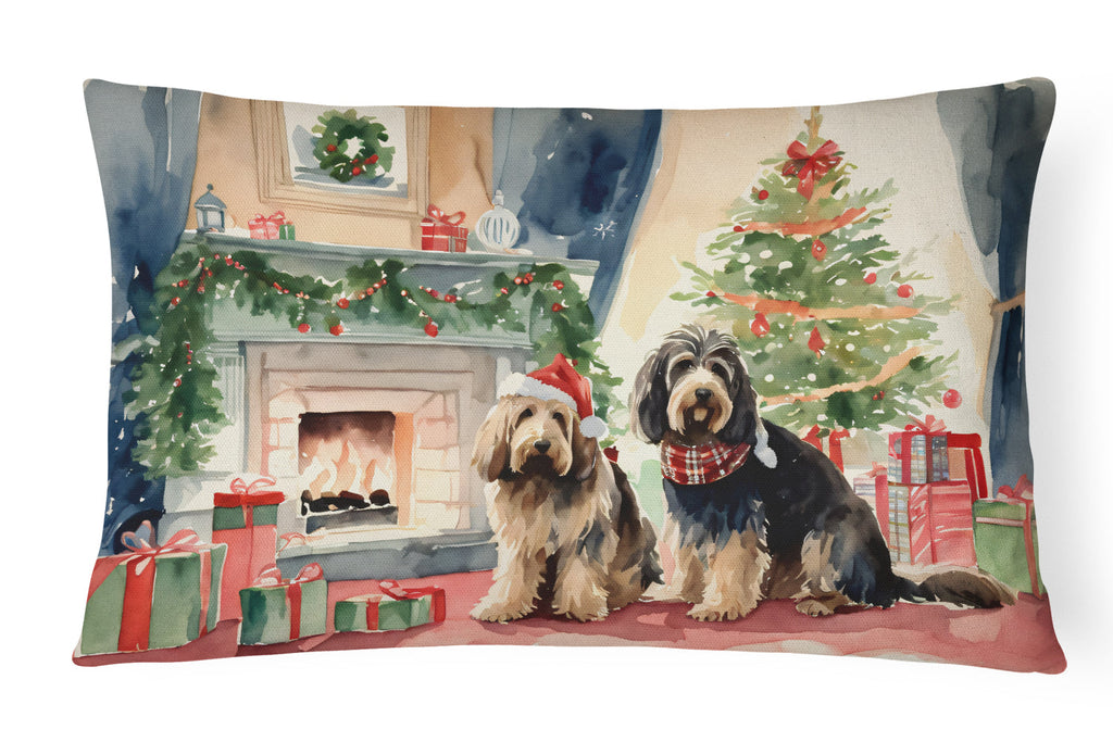 Otterhound Cozy Christmas Throw Pillow
