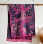 Season Ethnic Birds And Plants Warm Scarf Shawl