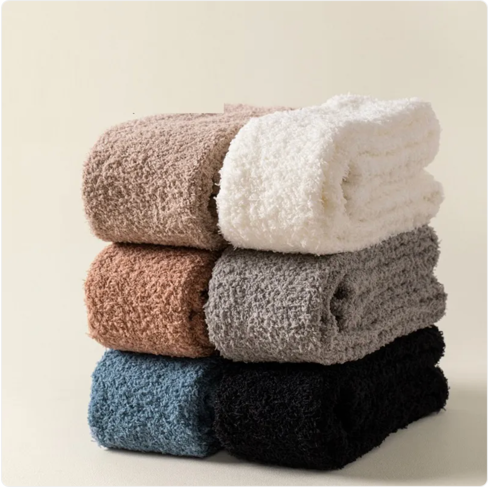 Cozy Over-the-Knee Coral Fleece Socks