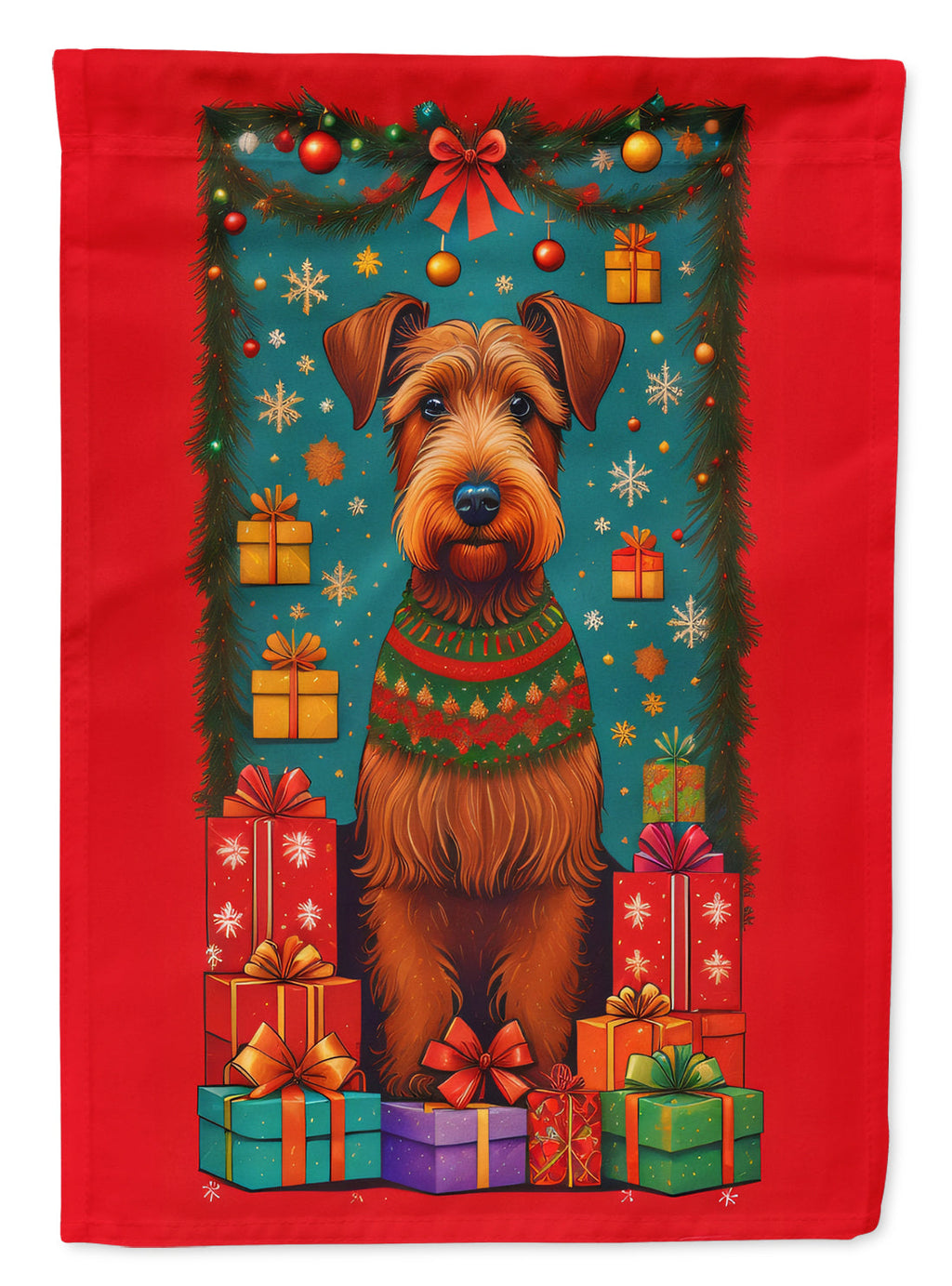 Irish Terrier Holiday Christmas Garden Flag