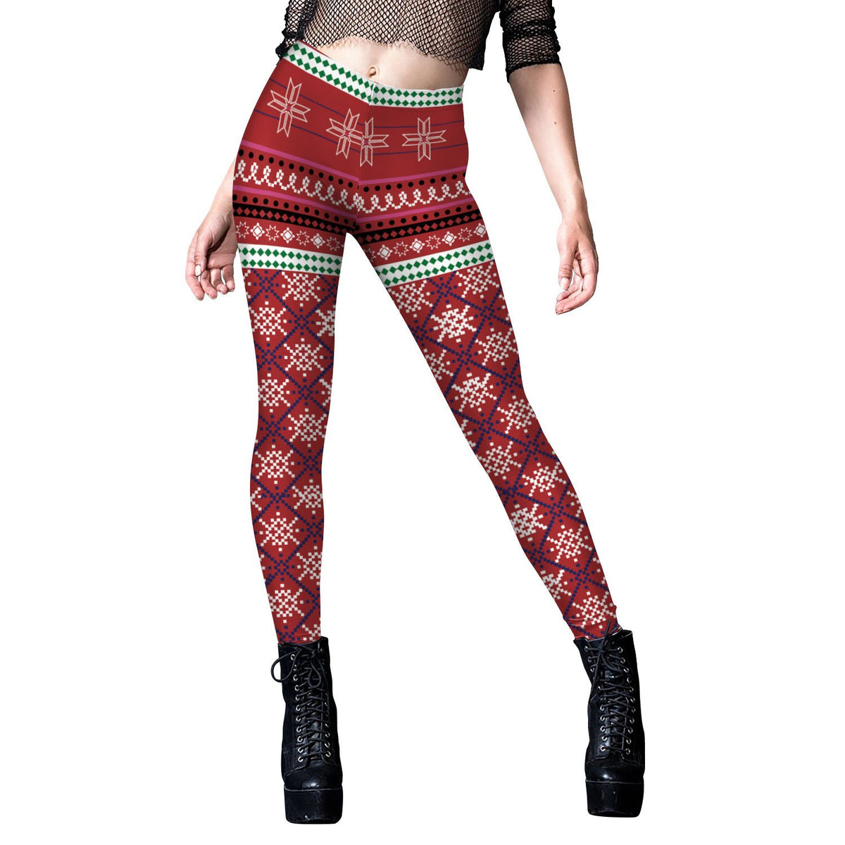 Elastic Women’s Christmas Digital Printing Pants