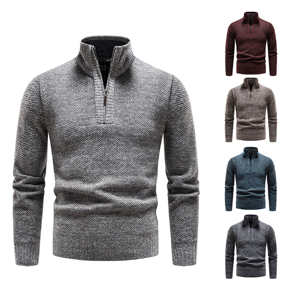 Plush Men's High Neck Sweater in New Style