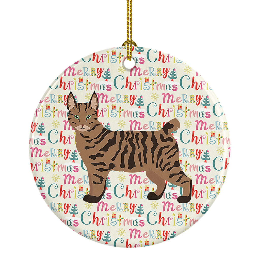 Pixie Bob #1 Cat Christmas Ceramic Ornament