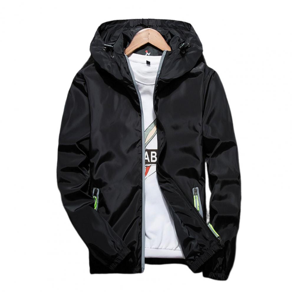 Trendy Men's Super Thin Windbreaker Jacket with Zipper