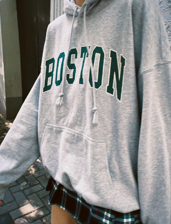 Retro Letter Print Hooded Sweater for Couples