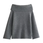 Off Shoulder Pullover Sweater for Women | Streetwear