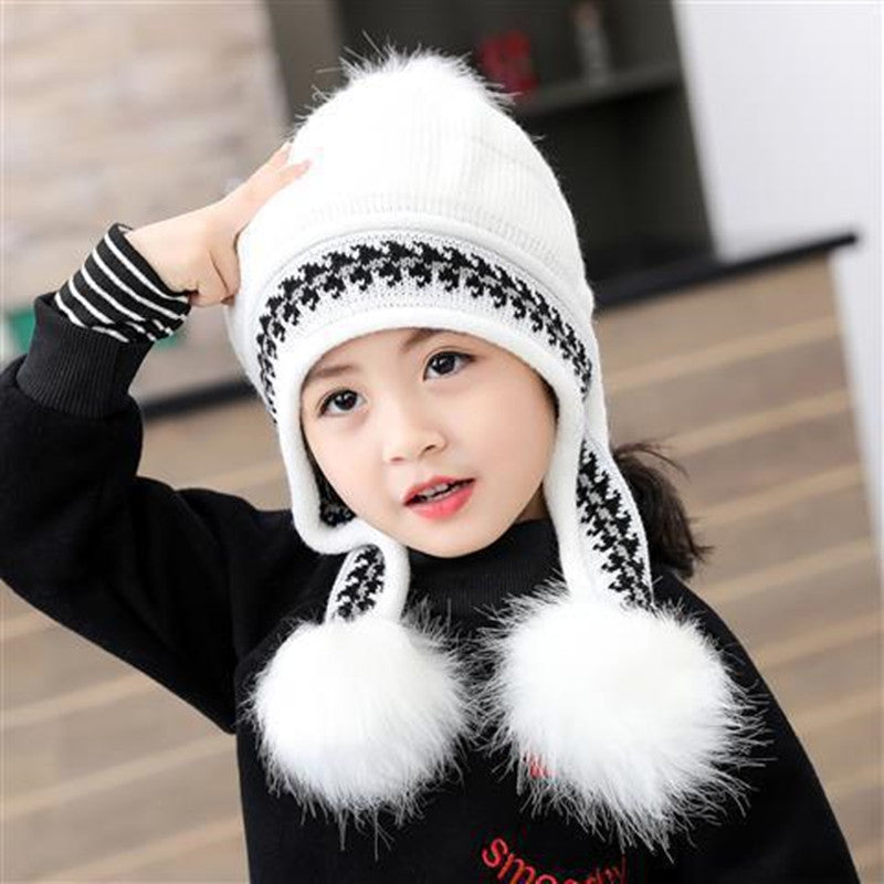 Cute Fleece Hat for Parents and Children | Embroidered Cap
