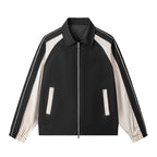 Men's 2024 Spring Lapel Patchwork Printed Jacket