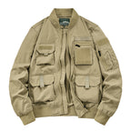 Men's Multifunctional Military Jacket with Large Pockets