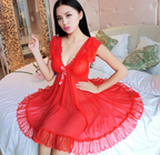 Summer Women's Sheer Mesh Nightgown Set