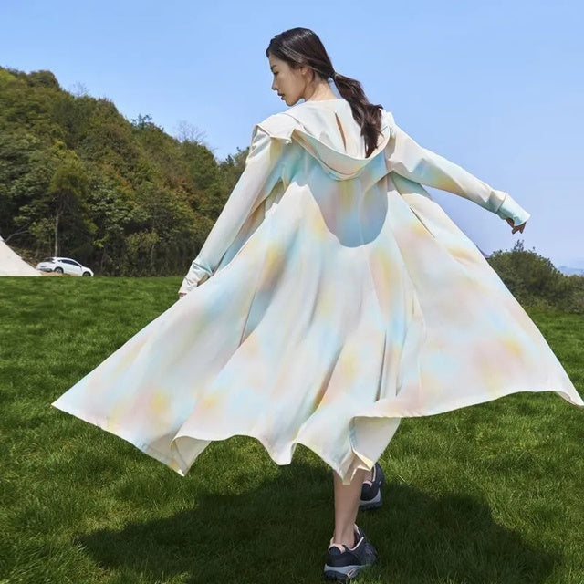 Solar Silk Jacket for Women, Versatile Hooded Cardigan