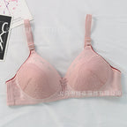 Breathable Lace Bralette for Seniors with Rhinestones