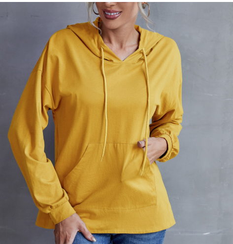 Plus Size Hooded Sweatshirt with Tap Pockets | Streetwear